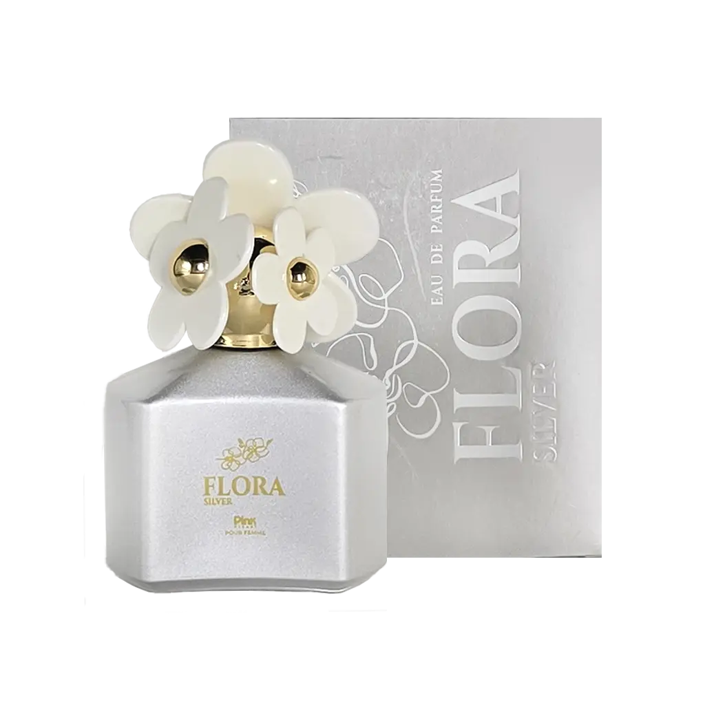 ادوپرفیوم زنانه پینک ویژوآل مدل Flora Silver حجم 100 میلی لیتر – رایحه میدنایت رز Lancome Tresor Midnight Rose